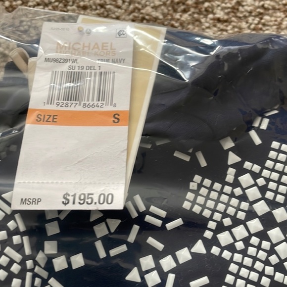 Micheal Kors Women's Navy Blue Studded Front Formal Dress Size Small NWT - Picture 2 of 13